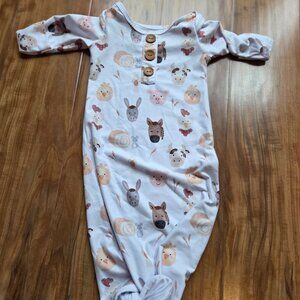 Caden Lane Knotted Infant Gown
